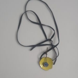 Yellow Flower Pendant Necklace